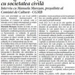 Interviu cu Manuela Mureşan: „Dialog susţinut şi constant cu societatea civilă”