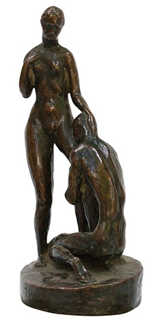 Bronz sculptura nuduri Medrea secol 20.