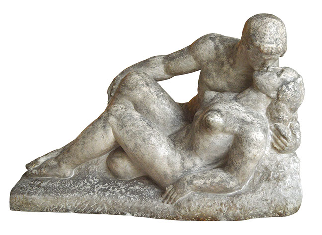 Sculptura Medrea sarutul secol 20.